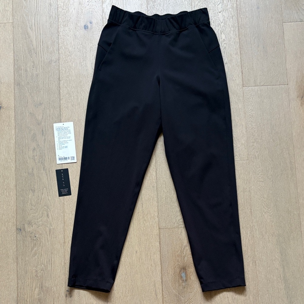 GUC luxtreme slim fit pull on mid rise pants ASIA FIT size small black lululemon